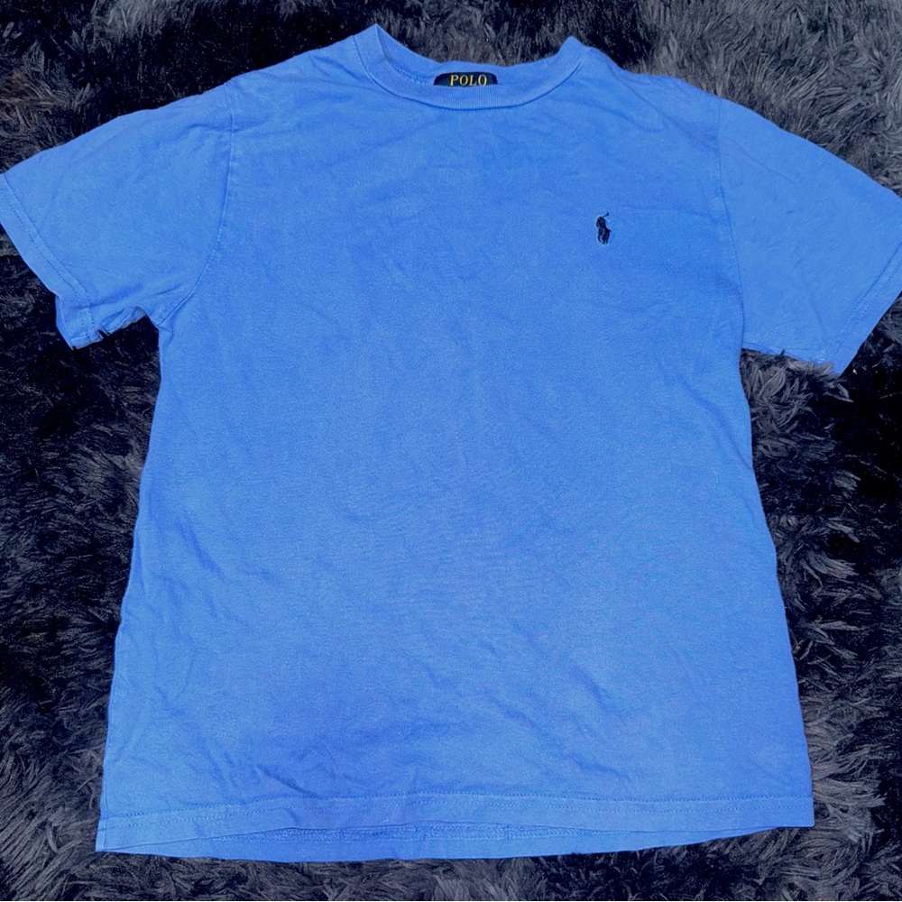 Polo by Ralph Lauren Blue Short Sleeve Tee with Iconic Logo (Boys 10-12)